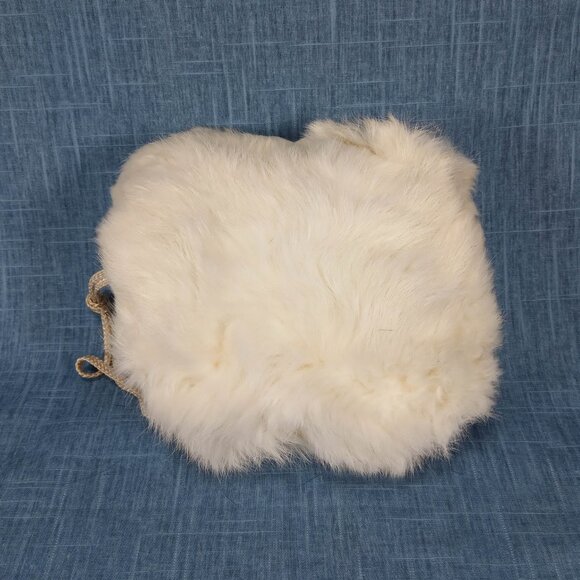 1950's White Rabbit Fur Children's Muff - Picture 2 of 6